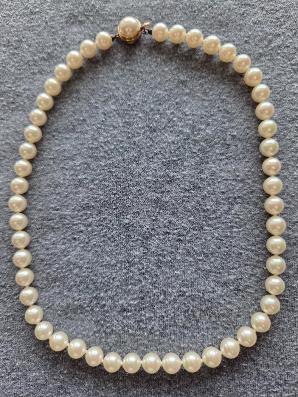 Majorica 17” Pearl Necklace Gold Plated Clasp